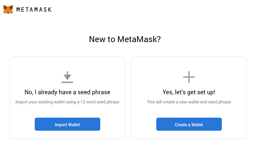 MetaMask Signup Step1